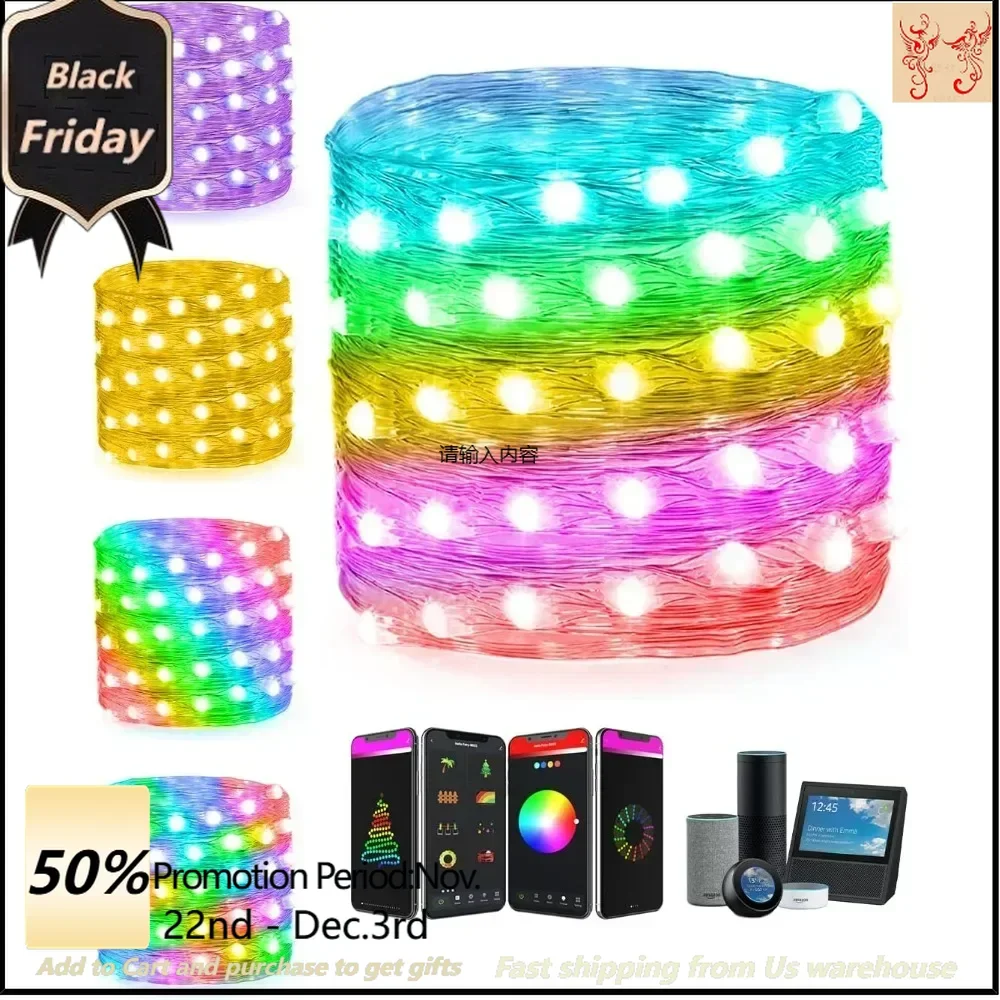 Fairy Lights 66 ft, 200 LED, USB twinkle, String lights Plug in Silver Wire Lights, RemoteTimer 8 Modes,Waterproof Starry Lights