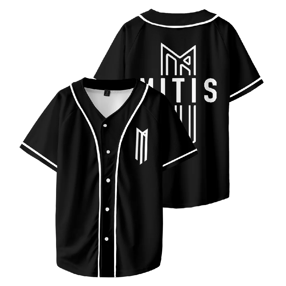 

Бейсбольная Униформа Mitis Merch Harajuku с тонкими пуговицами для мужчин и женщин, бейсбольная Джерси Color1