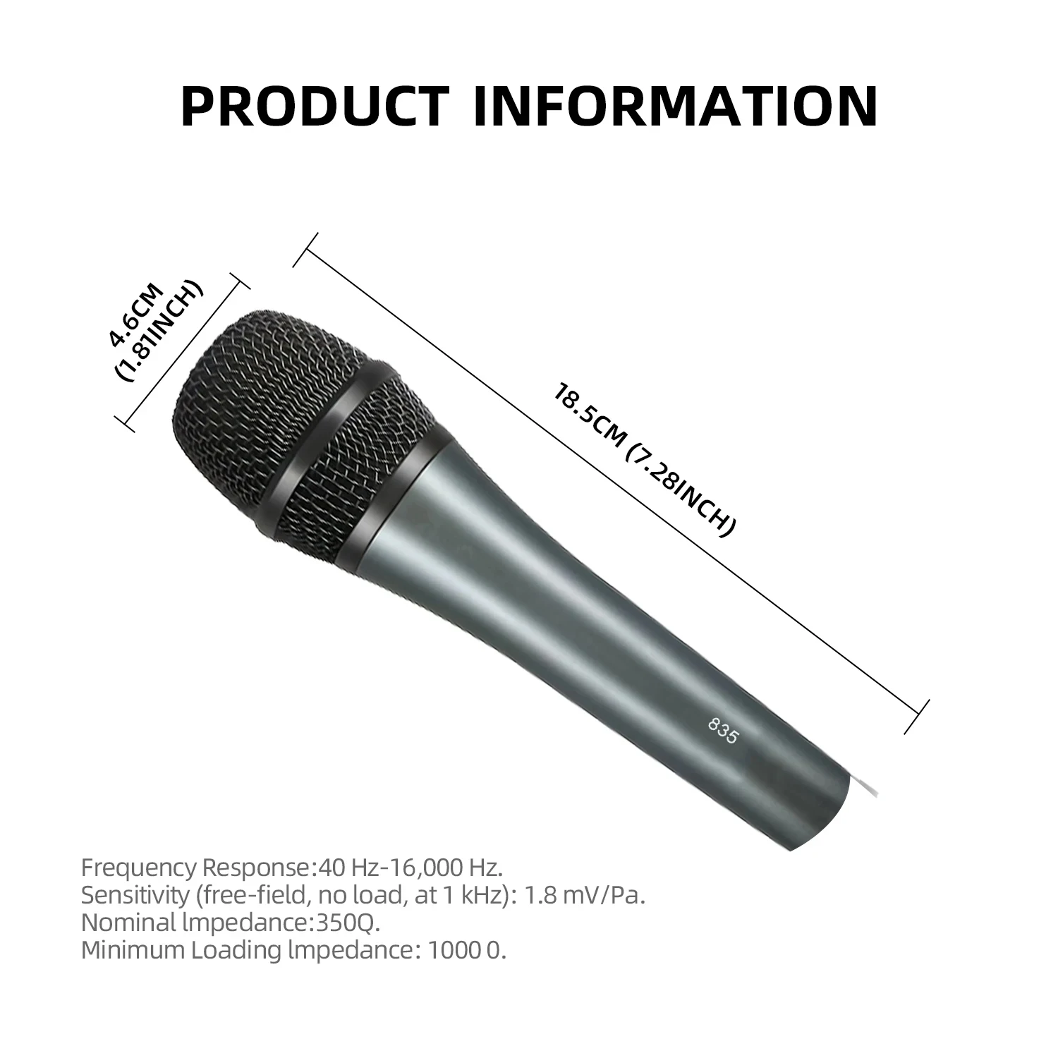도매 3개입 LM 835 핸드헬드 마이크 전문 다이나믹 마이크 악기 노래 공연 홈 레코딩 라이브 스트리밍