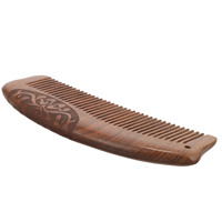 Black Wood H carved Double sided S Comb Hair Comb Anti static Smooth Hair Scalp Natural Combs