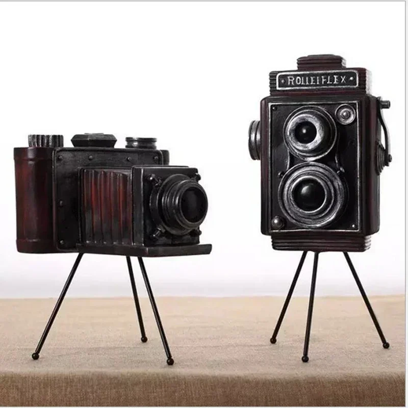 VILEAD Resin Camera Model Figurines Vintage Shop Window Decoration Studio Photography Props Home Decoration Hogar Gift