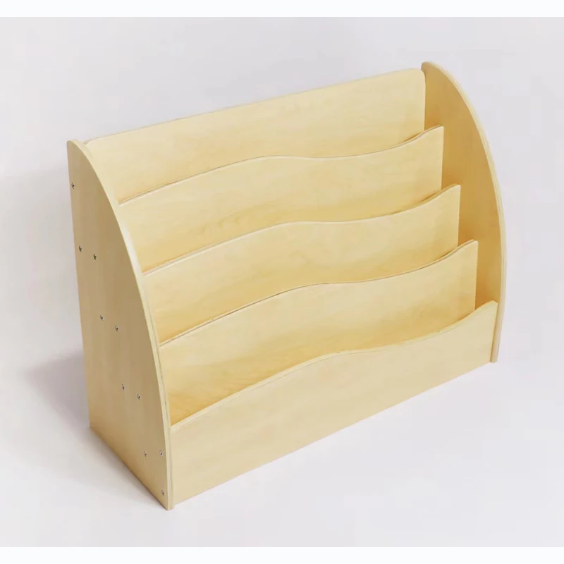 

2024 New Kids Wooden Bookshelf Storage Children Bookshelf Montessori Shelf For Book Storage Preschool Wooden Furniture