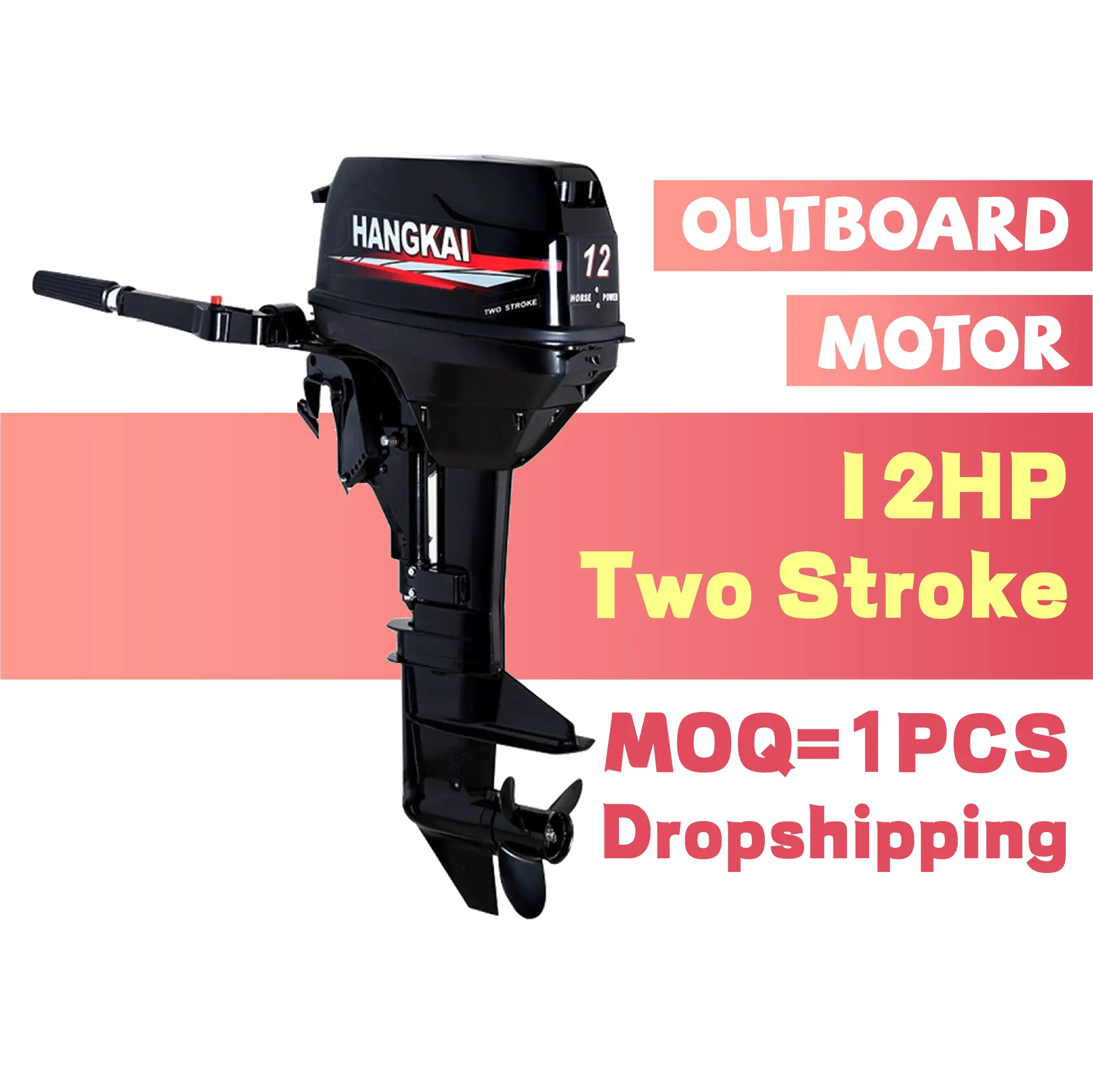 

New 12H P 2-Stroke Outboard Motors Water Cooled for Sailing Yacht and Inflatable Boat