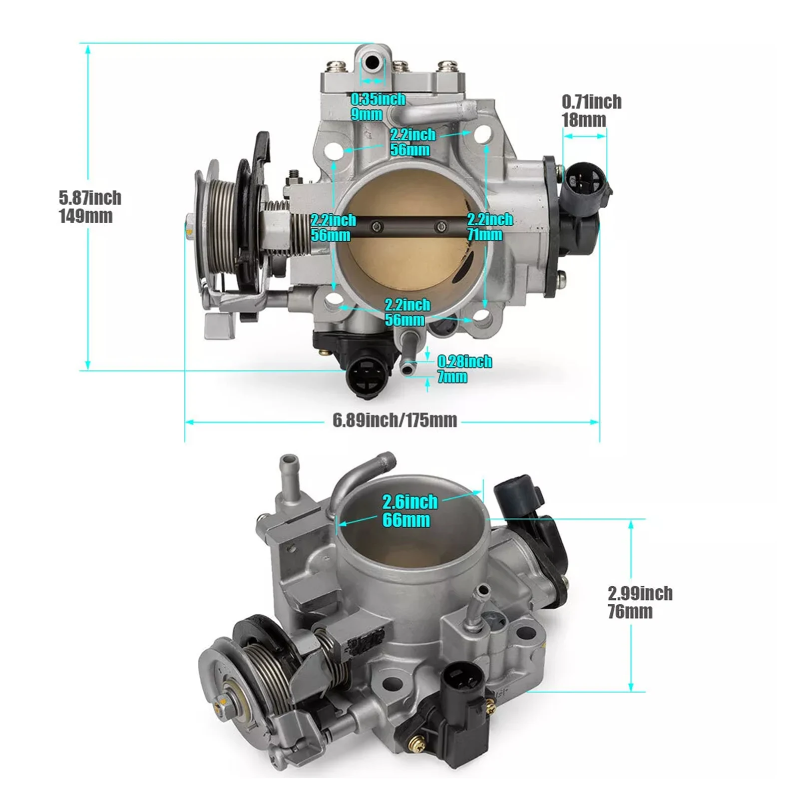 Throttle Body 16400-PAA-A61 for Honda Accord SE EX LX 2.3L 1998-2002