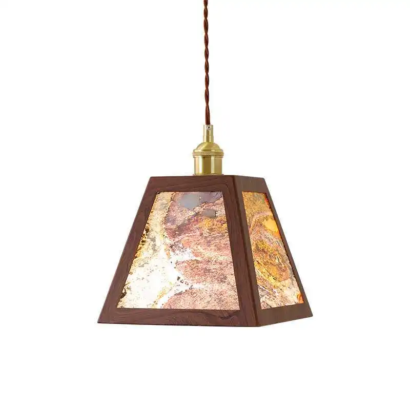 Mid Century Retro Stone Minimalist Mini Pendant Light for Dining Table Bar Island Bedroom Bedside Ambience Ceiling Light LED