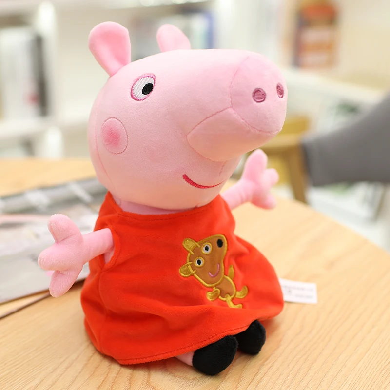 

Genuine Peppa Pig George Stuffed Plush Toys High Quality Keyring Hot Cartoon Cute Animal Doll Pendant Children's Christmas Gifts