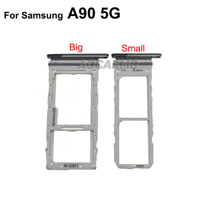 Aocarmo per Samsung Galaxy A90 5G Sim Card MicroSD Holder Nano Big Small Sim vassoio Slot parte di ricambio