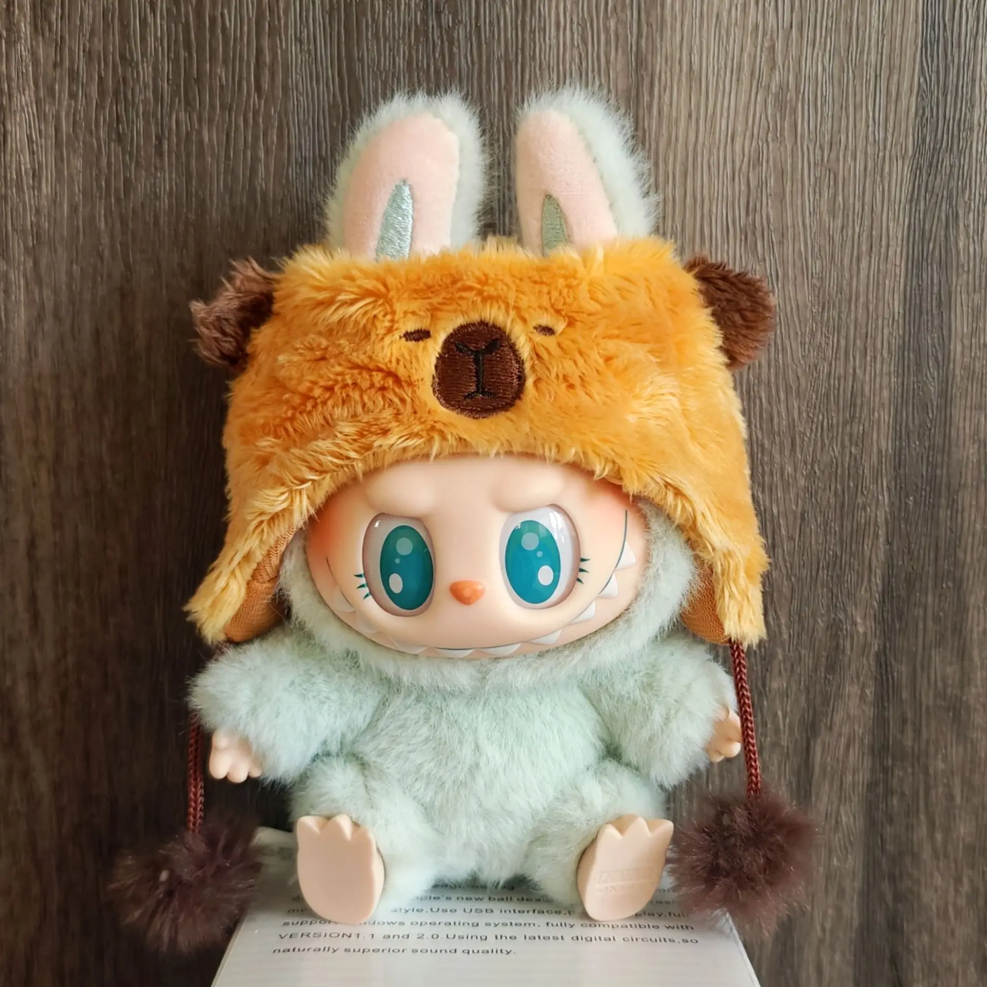 17cm Mini Plush Doll\'S Clothes Outfit Accessories For Korea Kpop Exo Labubu Idol overalls pants set Macaron doll Clothing Gift