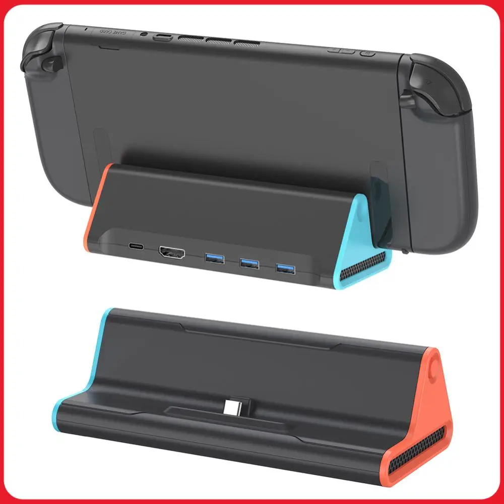 Base de Docking para TV NS2 com Porta Tipo C/USB, Adaptador Portátil 4K para TV, Carregamento Rápido HD, Base Adaptadora para Console, Presente para Amigos