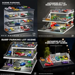 Collector 1/64 Parking Lot Toy Car Model Storage Rack Display Cabinet Kids Room Decor Xmas Gift Toys for Baby Boys Girls