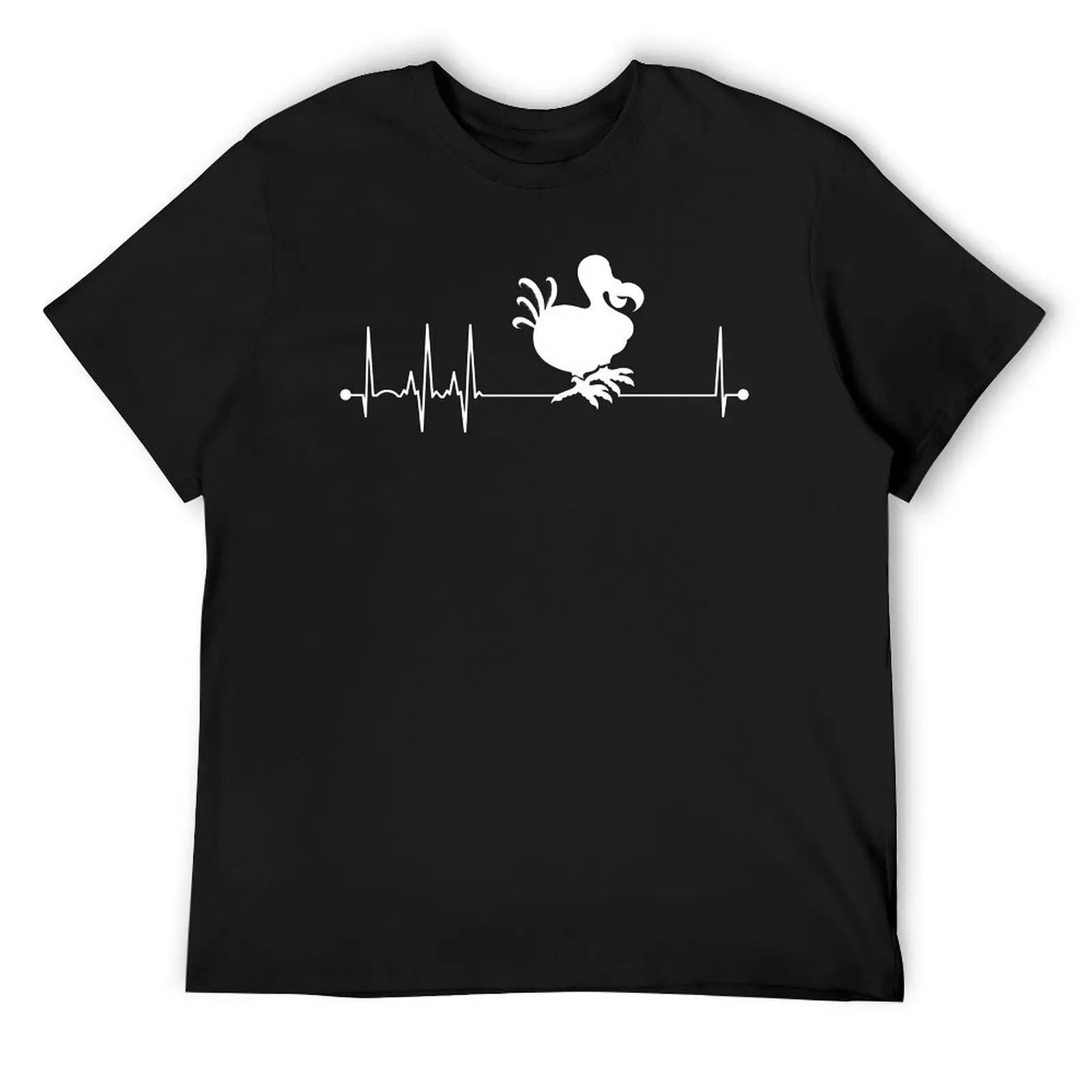 Dodo Bird Heartbeat Pulse Dodo Bird Lover Gift T-shirt Crewneck Campaign  Funny Novelty T-shirts Novelty Aactivity Competition U