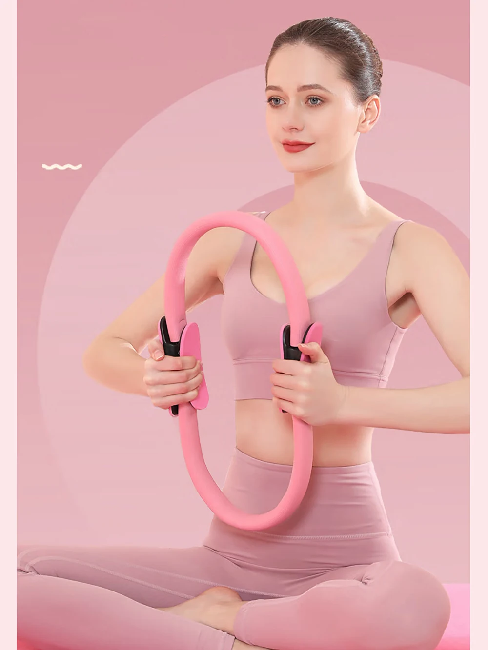 Yoga Pilates Ring Magic Circle Frauen Widerstand Home Workout Zurück Dünne Beine Gestaltung Postpartale Beckenboden Muskel Training – Detail 2