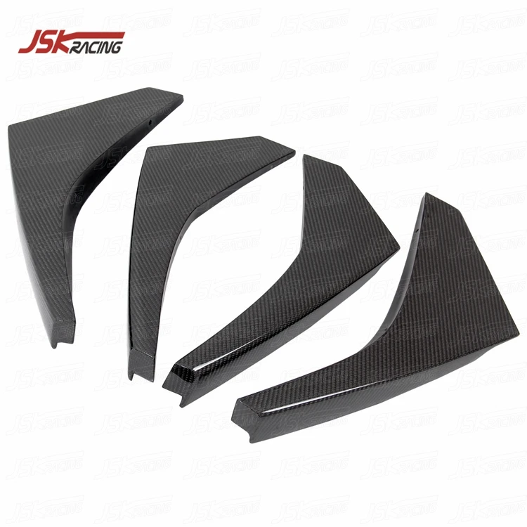PASSWORD JDM STYLE CARBON FIBER FRONT BUMPER CANARDS for 2008-2011 NISSAN GTR R35