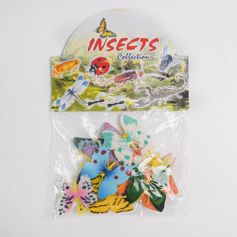 Modelos simulados do inseto da borboleta, brinquedos científicos portáteis, educação infantil, babiescognitivo cognitivo