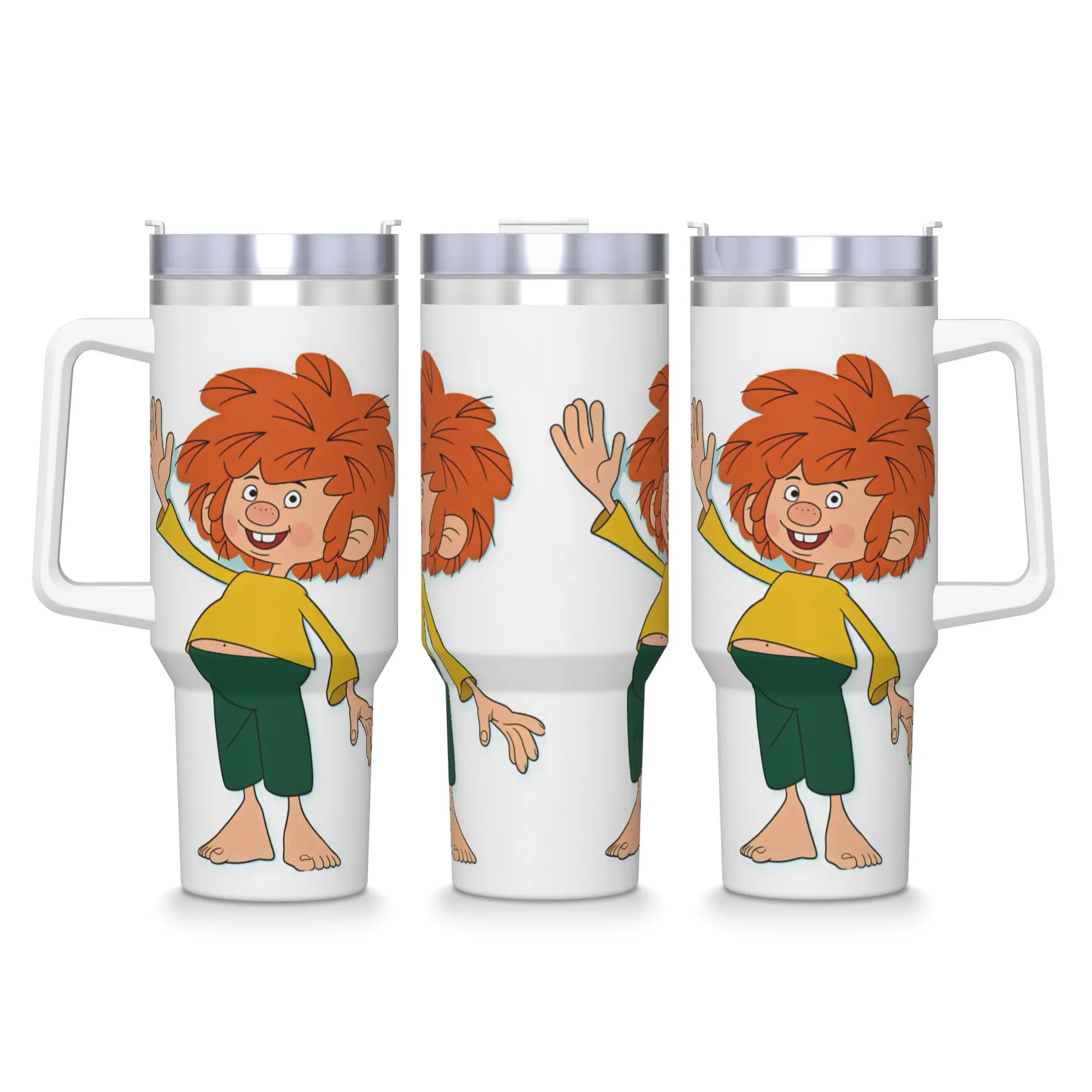 Stainless Steel Tumbler Pumuckl Thermal Mug  Insulated Cold and Hot Car Mugs Travel Graphic Water Bottle