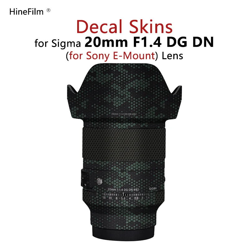 

Hinefilm Skin for Sigma 20 1.4 DG DN for Sony E Mount Lens Sticker 20f1.4 Decal Skin For Sigma 20mm F1.4 Lens Wrap Cover 20 f1.4