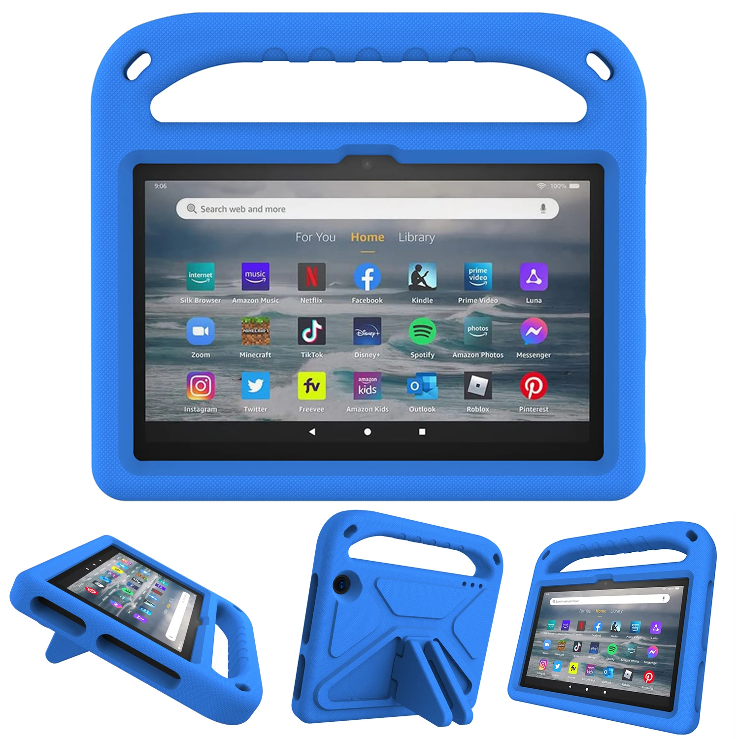 Cover For Amazon Kindle Fire 7 2022 7.0 Full body Shockproof Tablets Kids EVA Case For Amazon HD 8 plus 2020 2022 Para Fundas 2