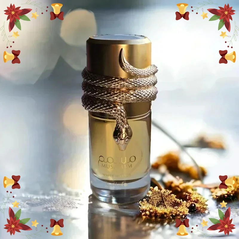 

2026 Luxury Arabian Perfume Duo Unisex White & Gold Scents with Rich Oud Amberwood 100ml Coconut & Oriental Floral Notes Gifts