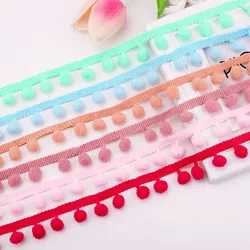 5yards Pompom Lace Ribbon Polyester Tassel With Fur Ball Trim For Craft DIY Curtain Home Decorative Clothes Sewing Accessories