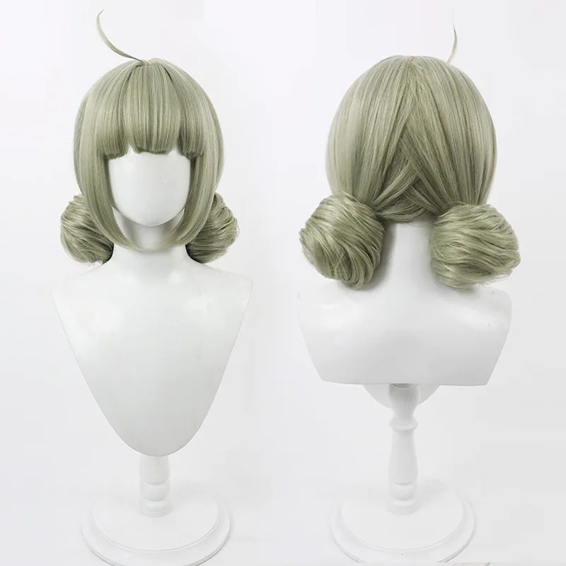 Araga Kiwi Cosplay Wig Anime Gushing Over Magical Girls Dark Green Hair Leopard Enormeeta Mahou Shoujo ni Akogarete +Wig Cap