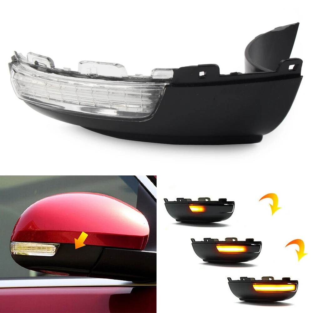 Luz de señal de giro del espejo lateral del coche para Tiguan 2008-2016 Sharan 2011-2016, lámpara de espejo retrovisor 5N0949102B derecha