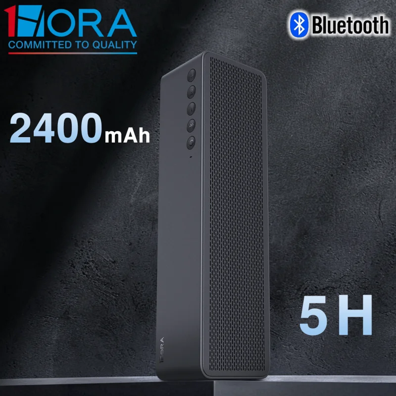 1HORA مكبر صوت لاسلكي مكبر صوت محمول بلوتوث 5.3 85dB 20 واط مكبر صوت مزدوج جودة الصوت 5 ساعات وقت اللعب 2400 مللي أمبير في الساعة للهاتف التلفزيون