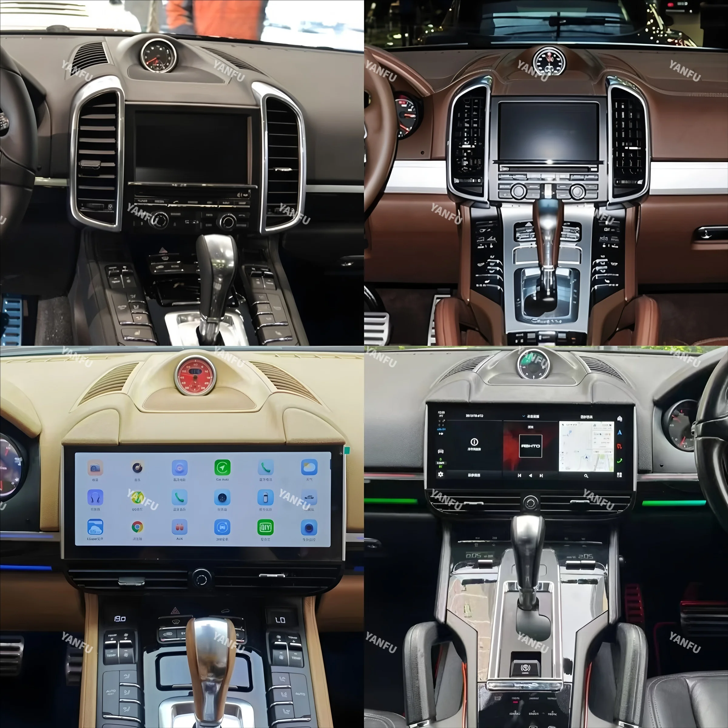 Auto Stereo Carplay Android 13 For Porsche Cayenne 2010-2017 Car GPS Navigation Multimedia Player HeadUnit Radio Media Satnav