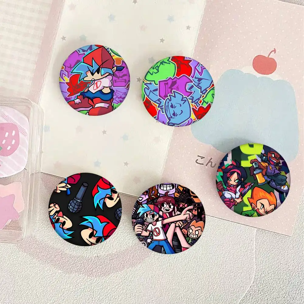 F-Friday N-Night F-Funkin Round Badges Can Be Used To Decorate Clothes And Backpack Pins