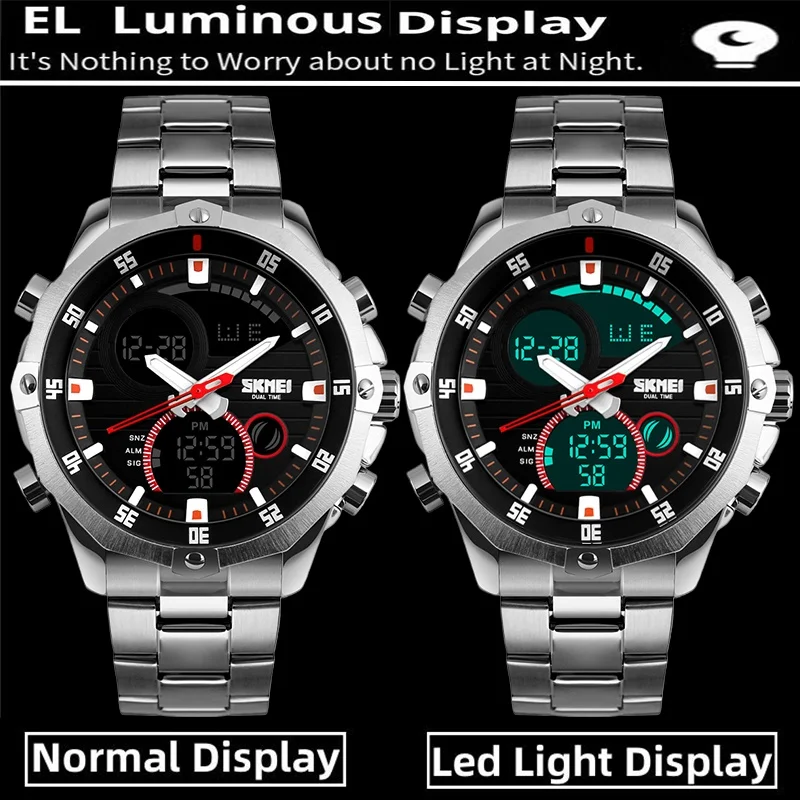 SKMEI 2016 New Watches Men Luxury Brand Fashion Casual Business Sports Wrist watches Dual time Digital Analog Quartz Watch