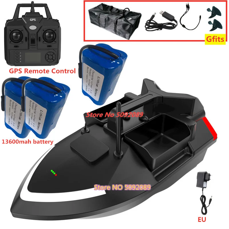 40 Punkte GPS Angeln Köder Boot GPS Auto Return RC Nesting Boot 2 KG Laden 500 M Entfernung Nacht lichter Für Angeln Fisch Finder
