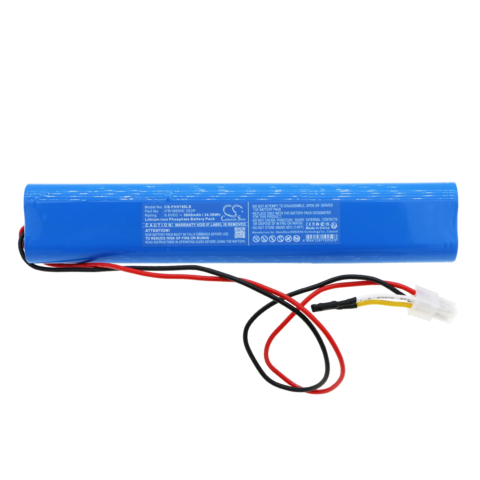 

Сменная батарея CS для Fulham HotSpot FHSCP-UNV-10P-L-SD, PN: IFR18650E, 3S2P, 3600 мАч / 34,56 Вт·ч