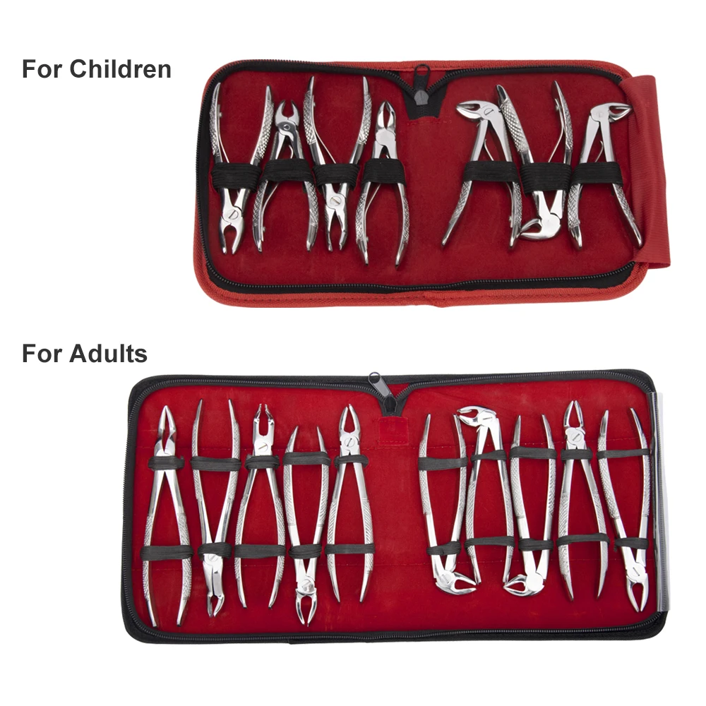 10-teiliges Set Zahnextraktionszangen mit Werkzeugset, Zahnärztliches Chirurgieinstrument für Kliniken, Zangen für Erwachsene/Kinder – Detail 3