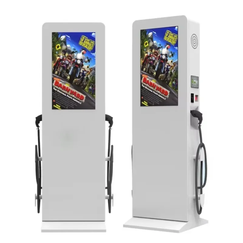 3G/4G/5G 43 Inch Outdoor Digital Signage Kiosk Taxi Motorcycle Charging Station Outdoor Totem Advertising Display Screen