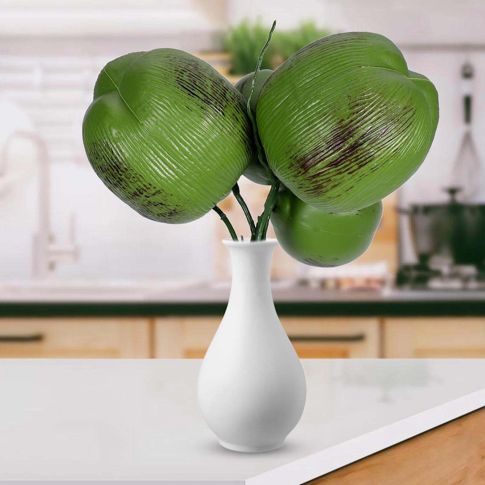 

Artificial Coconut Decoration Realistic Fake Coconuts for Hawaiian Themed Party Luau Beach Tropical Birthday Decor