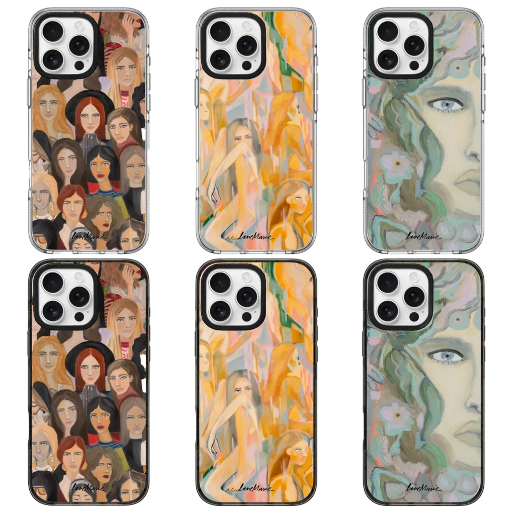 

Girl Painting 2.0 Acrylic Black White Border Case for IPhone 12 13 14 15 16 17 Pro Max Case - Protective IPhone Case