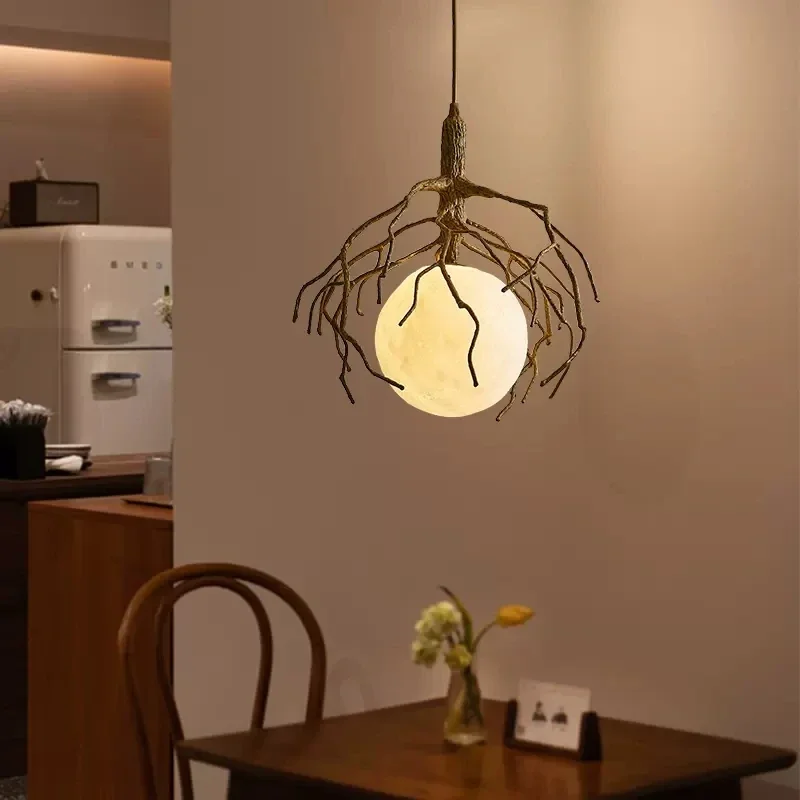 Nordic Retro Simulation Chandelier Personalized Wabi-sabi Style Restaurant Tea Room Hot Pot Shop Decorative Lighting Fixtures