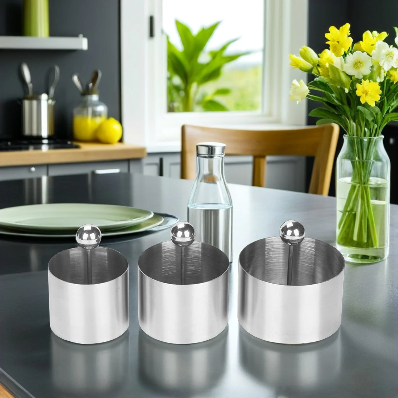 

1Set Stainless Steel Round Cold Dish Mold Kitchen Utensil Cold Dish Shaper Plating Tool Pastry Supplies Kitchen Utensil