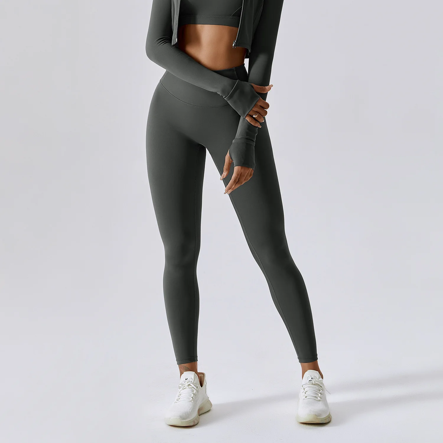 Pantalones de Yoga con logotipo para mujer, Leggings deportivos de cintura alta, levantamiento de caderas, para correr, Fitness