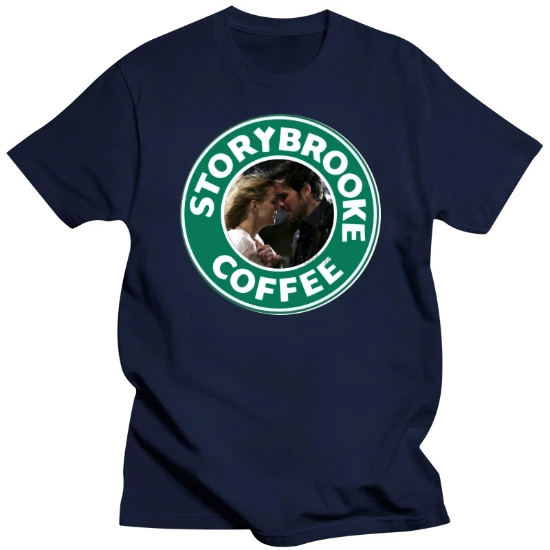 OUAT EMMA SWAN AND HOOK CAPTAIN SWAN Once Upon A Time T-Shirt storybrooke coffee