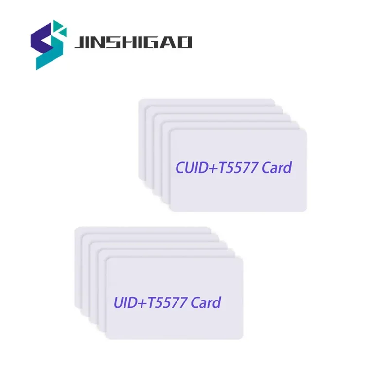 Dual Chip NFC RFID 13.56Mhz, 1K UID CUID, T5577, 125 kHz, Cartão em branco, Leiturável, Gravável, Reescrever para Cópia, Clone Copiadora de Backup,