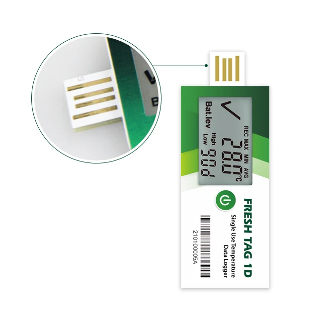 Registratore dati di temperatura Freshliance da 3 pezzi Registratore dati automatico USB Registratore dati di temperatura