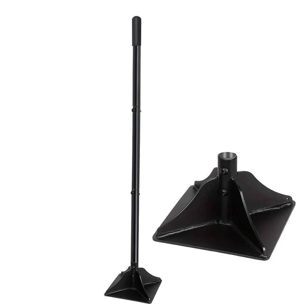

Tamper with 48 inch Handle 8"x8"Garden Rubber Grip All-Steel Heavy Duty Leveling Ground Installing pavers and Repairing Blacktop