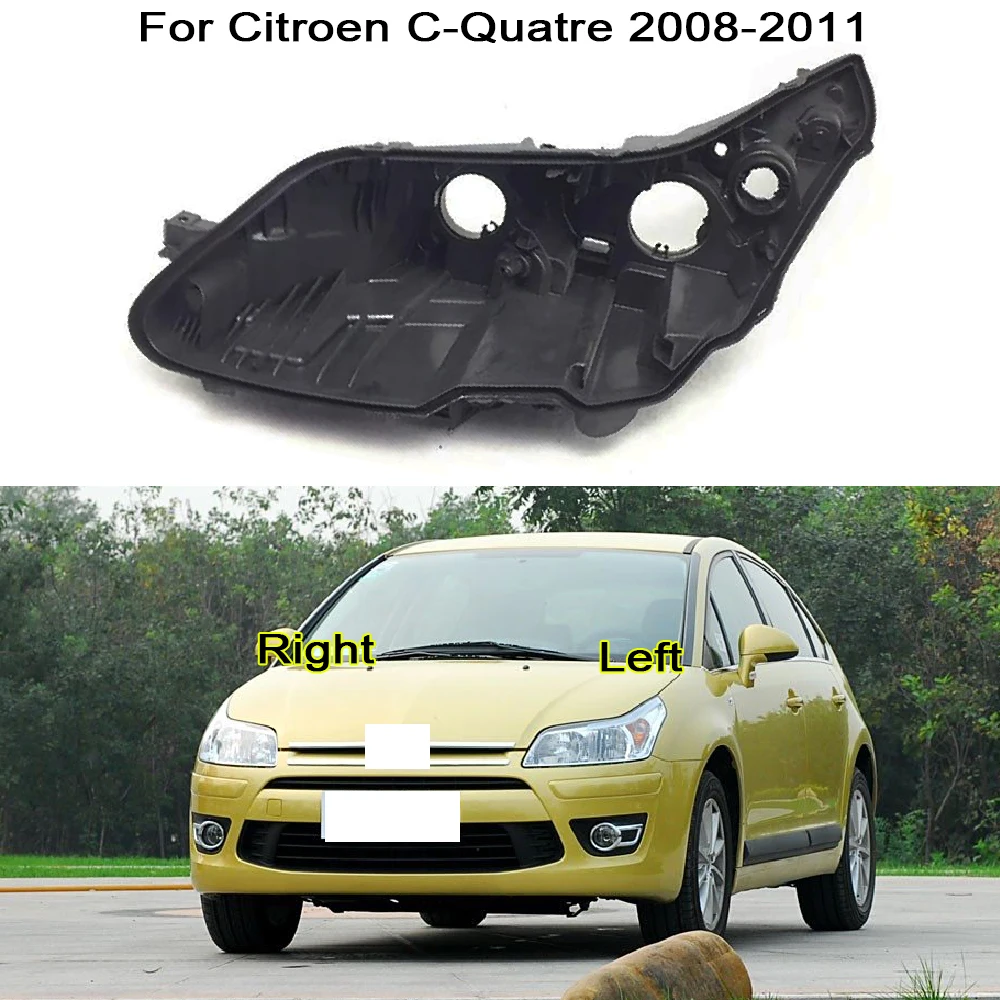 

For 2008-2011 Citroen C-Quatre Front Lampshade Lens Shell Headlights Base Car Lamp Plastic FrameReplace the Original Attachment