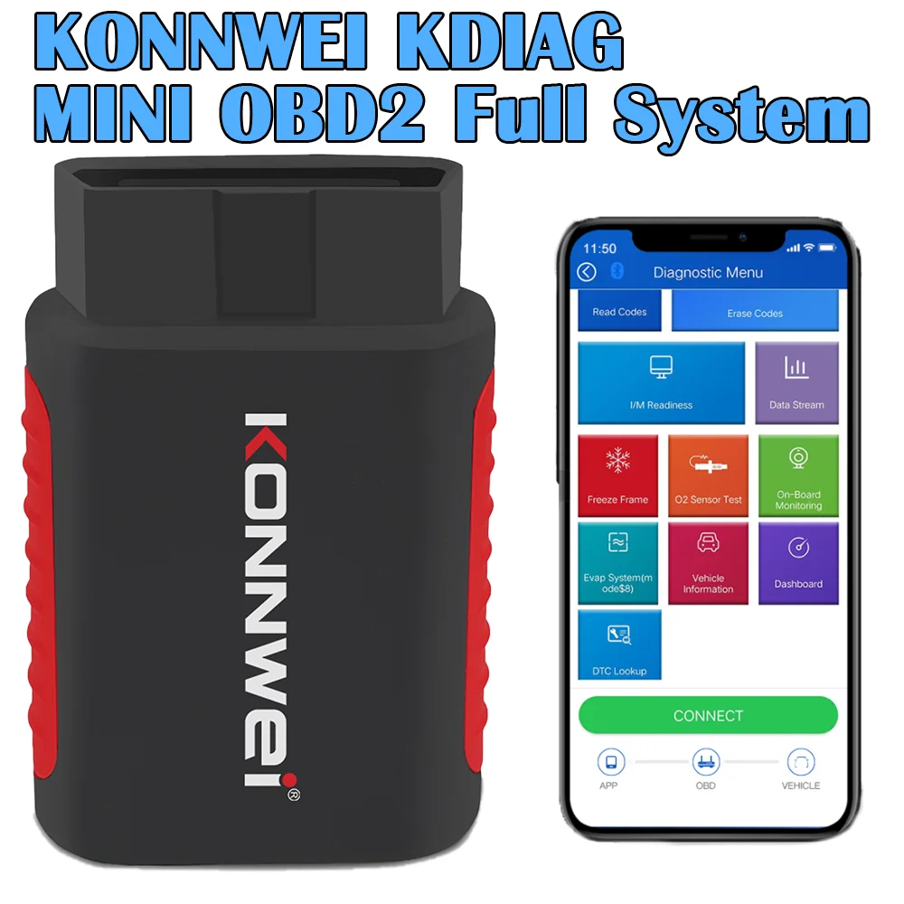 

2025 KONNWEI KDIAG OBD2 MINI Full System Auto Scanner Reset SAS/EPB Service ECU Programmer OBD2 Code Reader Diagnostic Tool ﻿