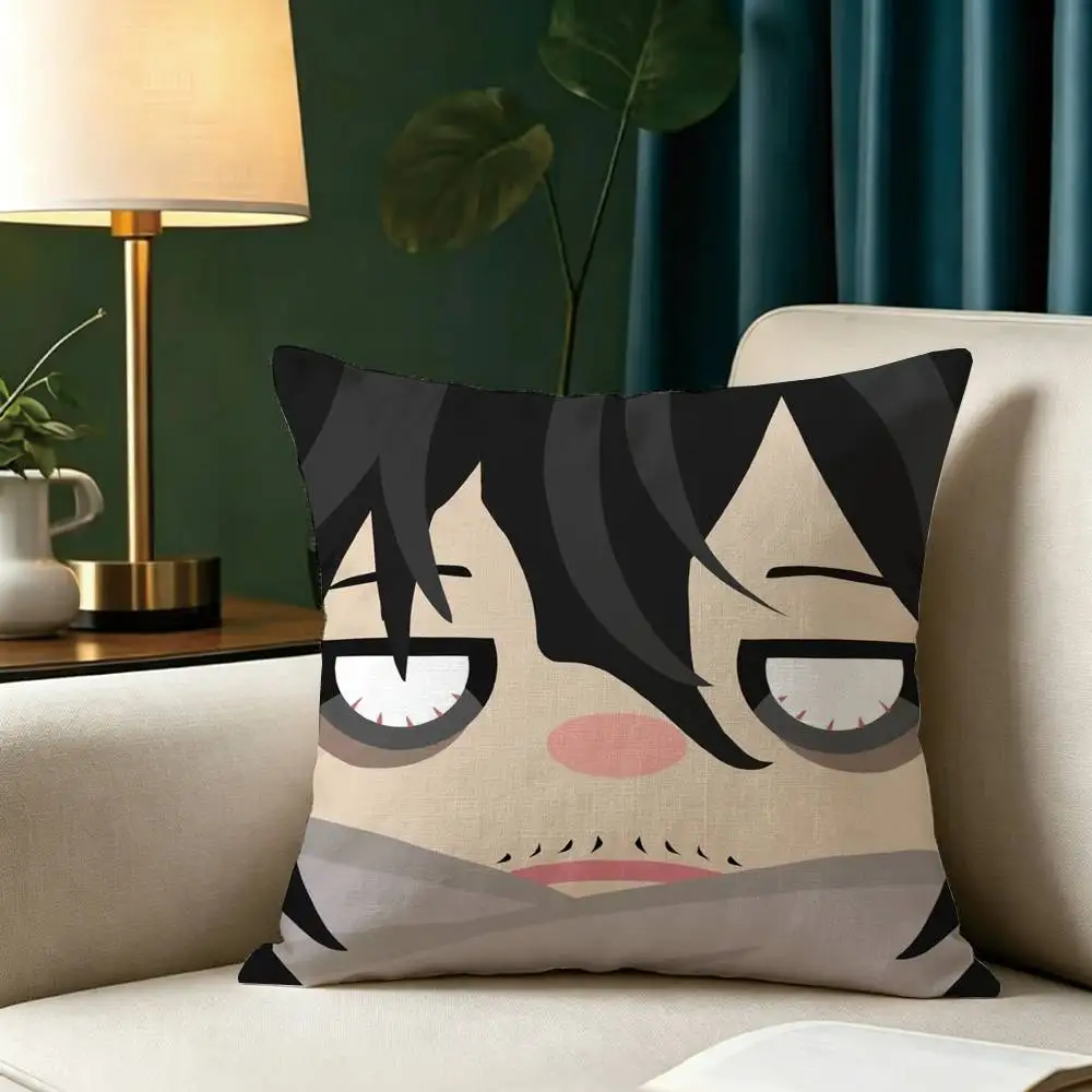 Anime Cartoon Eraser Head Square Double-Sided printed Pillow Case Bedroom Bedside Pillow Sofa Cushion Cover