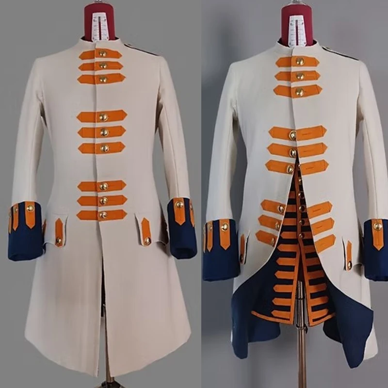 

Custom Made Historical Austrian Succession Costume Mens The 7 Years War Royal Blue Serge Uniform Jacket Waistcoat