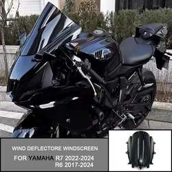 Windshield Wind Deflectore Windscreen Spoiler Motorcycle For Yamaha YZF R7 2022-2024 R6 2017-2024 Double Bubble Spoiler