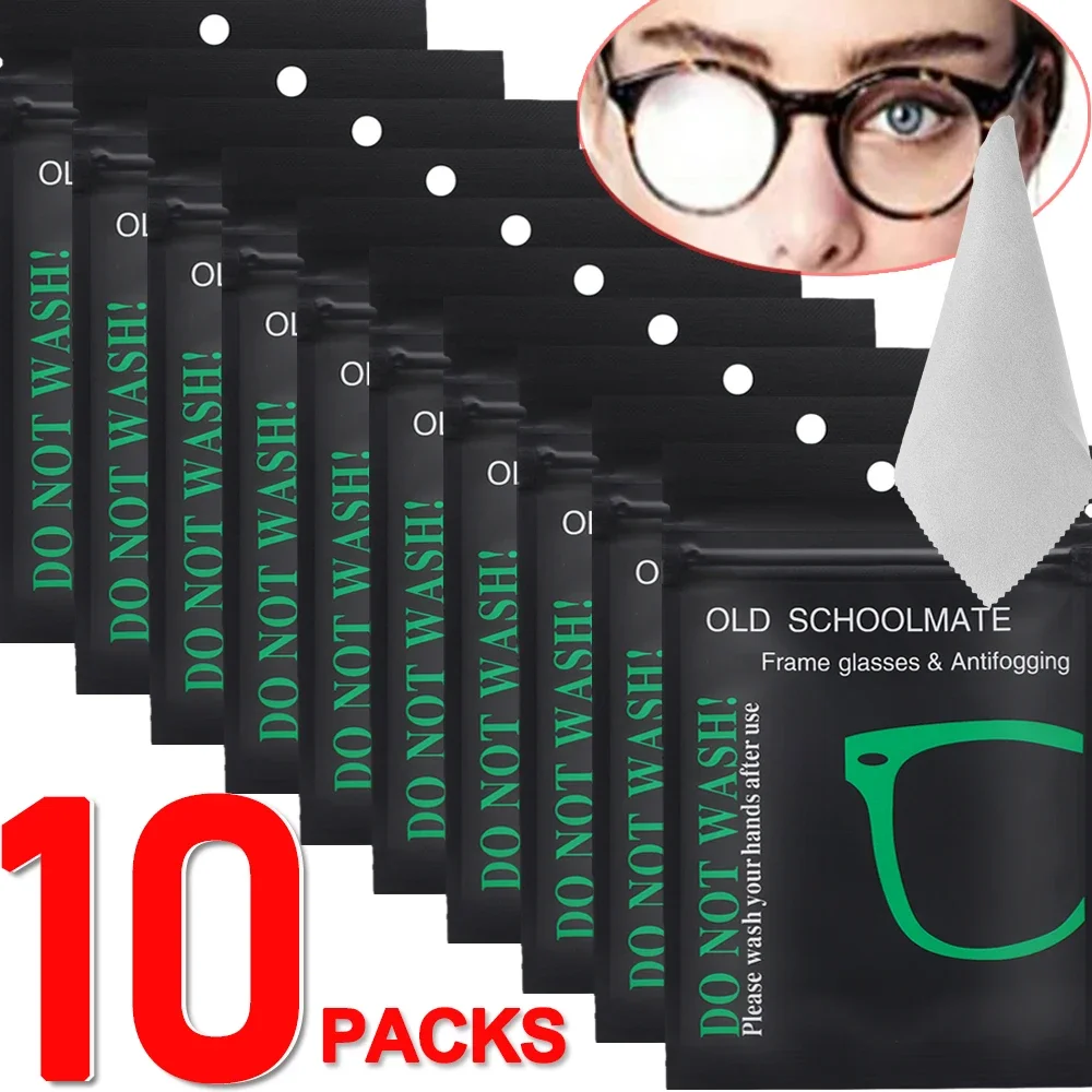 10pcs Anti-fog Suede Glasses Cloth Reusable Microfiber Anti-fog Glasses Cloth Glasses Lens Anti-fog Mobile Phone Cleaning Wipes
