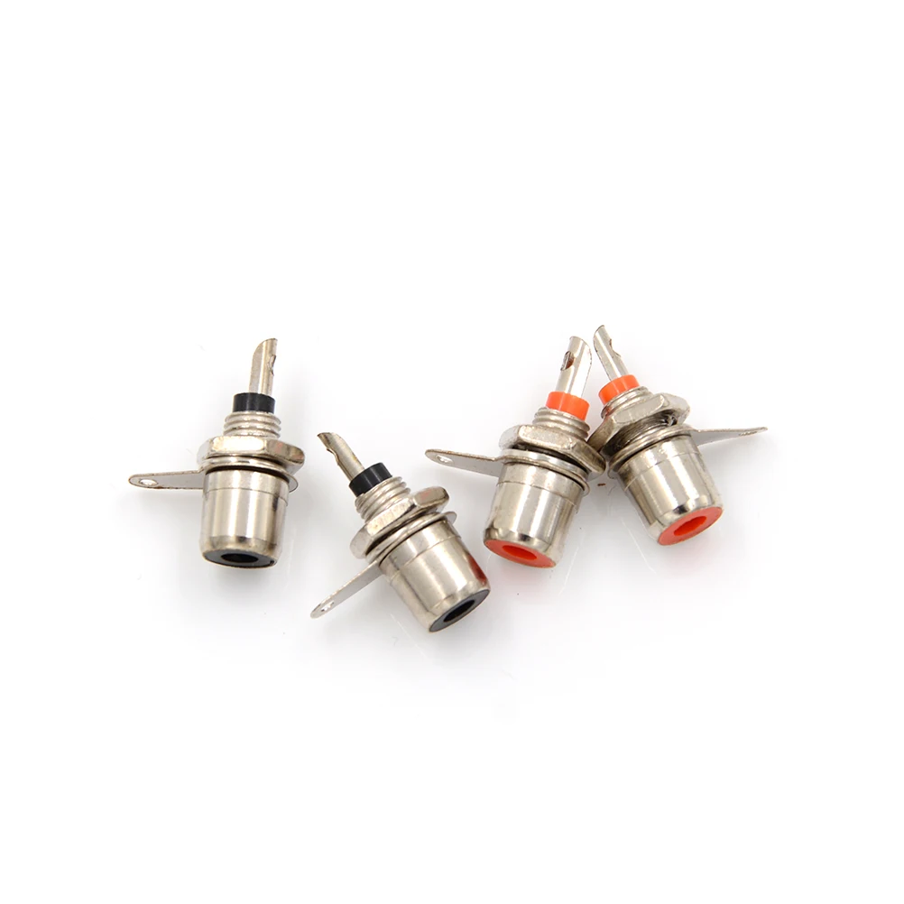 AMPLIFICADOR DE 4 piezas, conector hembra de Metal RCA Phono para montaje en Panel de chasis