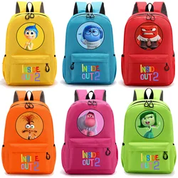 Inside Outs 2 Student Backpacks Disney Cartoon Anger Joy Sadness Boy Girl Schoolbags Large Capacity Kid Book Bag Cute Gifts